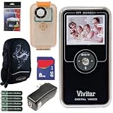 Vivitar DVR-510N Digital Video Camcorder with 2GB Internal Memory and Underwater Housing Case With Plus 8GB Accessory Bundle