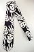 Black / White Misfits Print Necktie Punk Fiend Danzig Tie