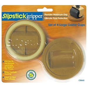 Slipstick CB840 Large Castor Cup Gripper, Caramel