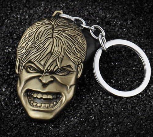 Khaopan Keyring- New Online games Cool US Retro Super Hero Hot Logo Shield Metal Keyring Keychain Type Bronze Mask