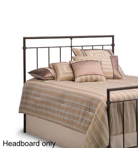 King Size Metal Headboard - Meridian Contemporary Style in River Rock Finish