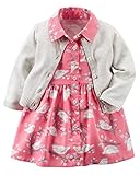 カーターズ Carter's ワンピース ＆ カーディガン 2点セット 2-Piece Dress & Cardigan Set NB (50-55cm) [並行輸入品]