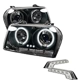 Carpart4u Chrysler 300 ( Dual Turn Signal Bulbs ) CCFL LED Black Projector Headlights... by Carpart4u