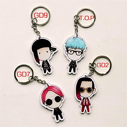 Kpop Big Bang G-Dragon TOP Q-version keychain set of 4