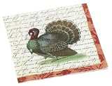 Caspari The Turkey 2 Paper Cocktail Napkin Package in Gift Box