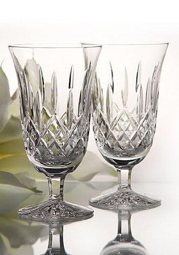 Waterford Crystal Lismore Footed Iced Beverage Glass, Pair