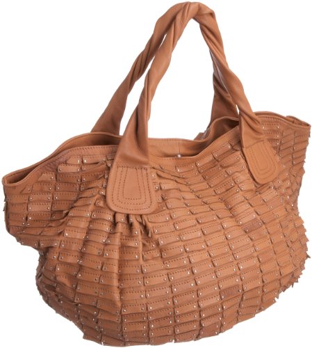 Tabitha Women’s Studded Stardust Shoulder Bags Tan Large