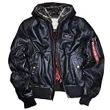 MA-1 D-Tec Leather, XXL, Alpha Industries Flight Jacket