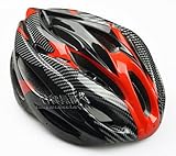 【ノーブランド品】クールスタイル！ 超軽量 高剛性！ 自転車用 サイクリング ヘルメット (カーボン/レッド＆ブラック)