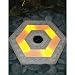 Solar Powered Lighted Stepping Stone, Hexagon/White (6-Pack)