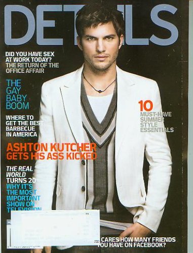 Details Magazine May 2008 Ashton Kutcher Gets His Ass Kicked