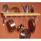 J.K. Adams PRW-01 Wall Mounted Pot Rack, Natural