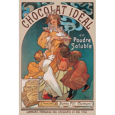 Alphonse Mucha (Chocolat Ideal) Art Poster Print - 24x36