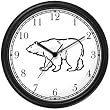 Polar Bear Animal Wall Clock by WatchBuddy Timepieces (White Frame)