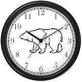 Polar Bear Animal Wall Clock by WatchBuddy Timepieces (White Frame)