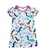 Coralup Little Girls Short Sleeve Dinosaur Cotton Dress