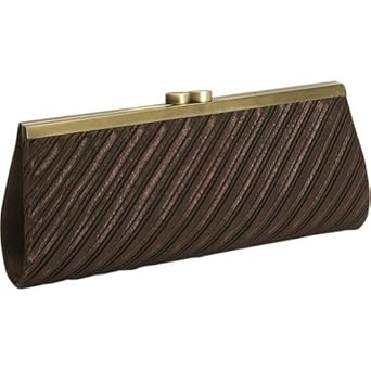 J. Furmani Classic Pleated Satin Clutch