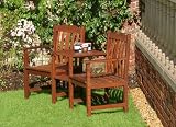 Pagoda Pacific Hardwood Keruing Tete'a'Tete Garden Companion Bench