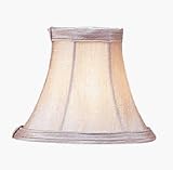 Silk Bell Shaped Chandelier Clip On Lamp Shades - Pewter - B1486