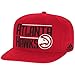 NBA Atlanta Hawks Men's High Box Flat Brim Snapback Cap, One Size, Red