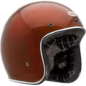 Bell Flake Limited Edition Custom 500 Harley Cruiser Motorcycle Helmet - Orange / Medium