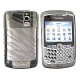For Blackberry Curve 8330 Crystal Gel Case Zebra Smoke