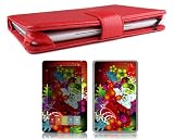 Bundle Monster Barnes & Noble Nook Genuine Leather Case Cover Jacket + Skin Art Decal Sticker + Screen Protector Ebook Accessories Combo - Fit 3G and Wifi Version