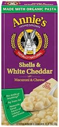 Annie's Homegrown Shells & White Cheddar Macaroni & Cheese, 6-Ounce Boxes (Pack of 12)
