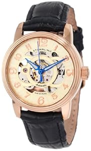 Stuhrling Original Women's 107EL.114531 Classic Delphi Rose-Tone Automatic Skeleton Watch