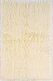 36" x 56" New Flokati Area Rug - 100% Wool Natural Color