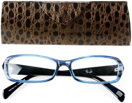 Icon Eyewear Franco Sarto-European Inspired Handmade Reader and Case, Black, 2.25