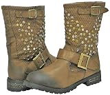 Breckelles Camper-71 Lt Brown Women Army Boots