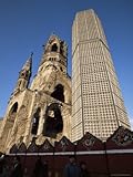 IMAGE OF Kaiser Wilhelm Memorial Church, Now a Wwii Memorial, Berlin, Germany Stretched Canvas Poster Print by Robert Francis, 24x32