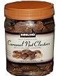 Kirkland Milk Chocolate Caramel Nut Clusters with Salted Caramel. Net Wt 32 Oz (2lb) 907g.