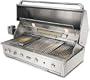 Capital Cooking PSQ52RBI-L 52" Built-In BBQ Grill - Rotisserie, Lights, 3 Stainless Steel Burners, 1 Infrared-Zone Burner - L.P. Gas