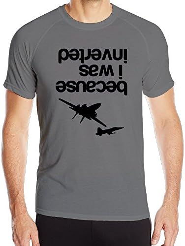 MFET Men's Because I Was Inverted Athletic T-shirt L DeepHeather