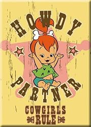 Pebbles Cowgirls Rule Refrigerator Magnet