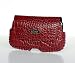 Crocodile Embossed Red Leather Lateral Case for iPhone 2G & 3G/3Gs by Prima