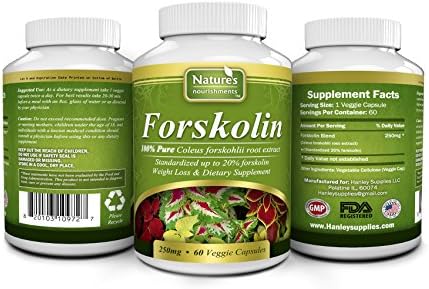 Forskolin - 250 mg Veggie Capsules - 100% Pure Coleus Forskohlii Extract Standardized to 20% Active Forskolin - Increase Metabolism, Boost Energy & Weight Loss - MONEY BACK GUARANTEE! THANKSGIVING PROMO SALE!!!