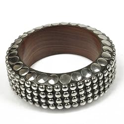 India Jewellery Costume Bangles Wood and Brass