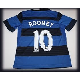 MANCHESTER UNITED ROONEY 10 AWAY FOOTBALL SOCCER KIDS JERSEY 10-11 YEARS