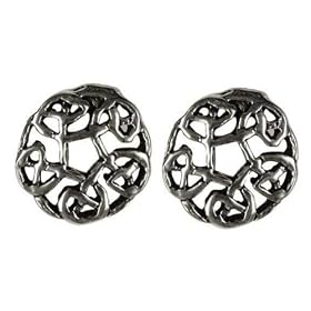 Celtic Knots Circle - Stud Earrings Sterling Silver by 
