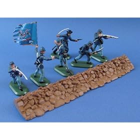 Britains Deetail American Civil War Union 20th Maine Regiment, Battle of Gettysburg Little Round Top, 54mm Collectible Toy Soldiers and Playset Figures by Britains Deetail