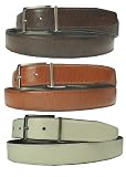 NEW Reversible Black Croc Leather Mens Dress Belt