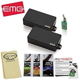 EMG Kerry King Black Humbucking Active Pickup Set with GO-DPS Polishing Cloth, Planet Waves Polish Pack & Planet Waves 3 Pick Sampler