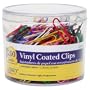 Vinyl Coated Jumbo Paper Clips, Assorted Colors, 200/ Pack (LOP13319)