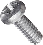 410 Stainless Steel Thread Cutting Screw, Plain Finish, Pan Head, Phillips Drive, Type F, #2-56 Thread Size, 3/8" Length (Pack of 100)