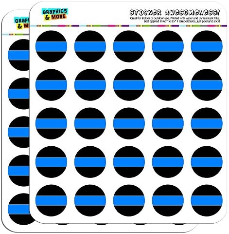 Thin Blue Line 1" Scrapbooking Crafting Stickers