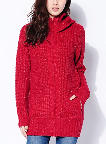 (ディーループ)D-LOOP パーカー レディース スプリング フード ニットジップ 長袖 長そで 春 夏 108152