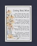 Looking Back, Mom A Gift For A Mother. Touching 8x10 Poem,